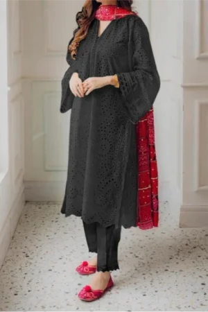 AGHA NOOR 3PC EMBROIDERED SUMMER COLLECTION 2025