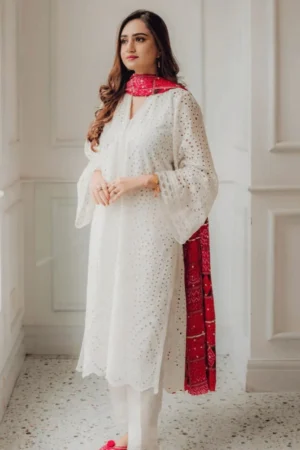 AGHA NOOR 3PC EMBROIDERED SUMMER COLLECTION 2025